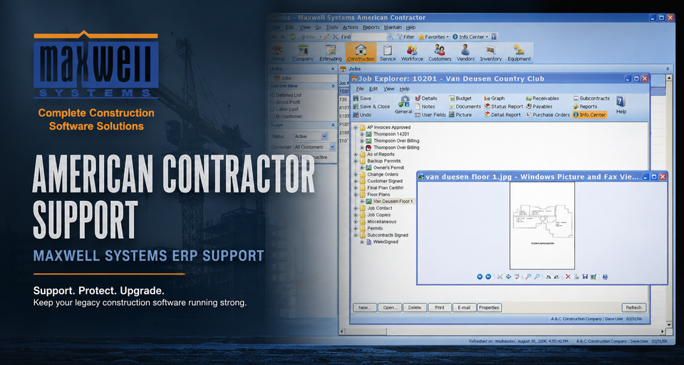 American Contractor Support & Maxwell Systems ERP Support